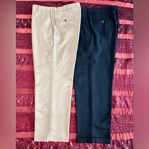 2 Pairs Men's Dress/Casual Pants 36x30, Tan Dockers & Black Slates by Dockers
